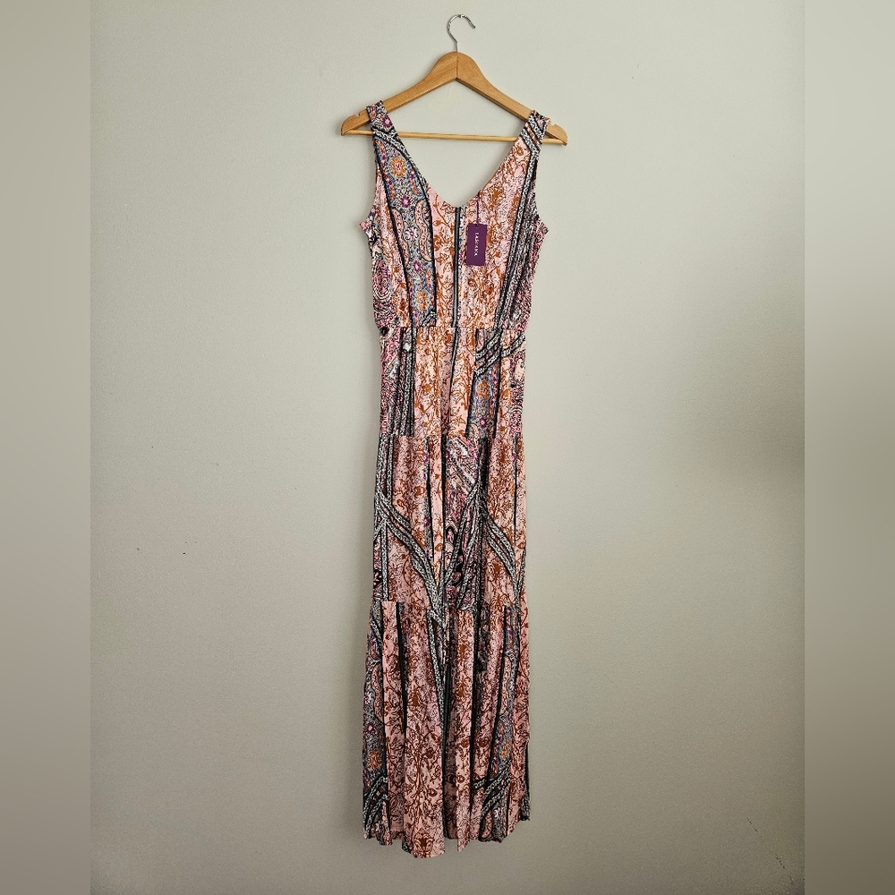 NWT Lascana Dress Maxi Buffalo London‎ Floral Stretchy Sleevless Size 4 - Picture 2 of 8